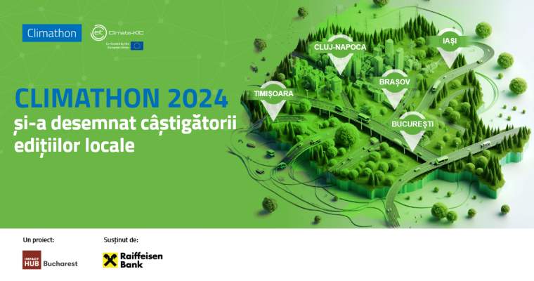 Green Start-Up: Câștigătorii Climathon 2024: soluții pentru orașe mai verzi, premiate cu câte 5.000 euro