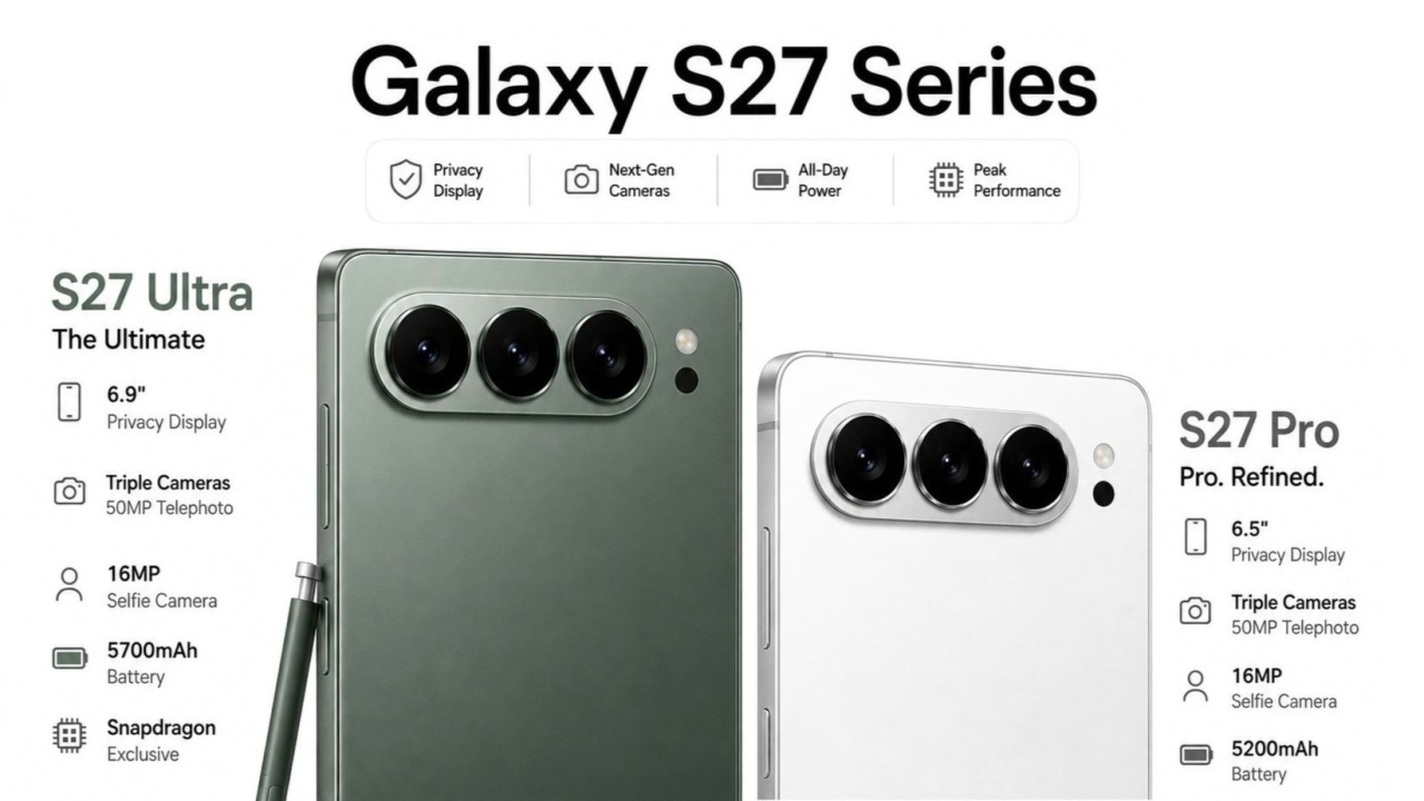 Schițele pentru Samsung Galaxy S27 Ultra și S27 Pro indică o schimbare de design pentru camere