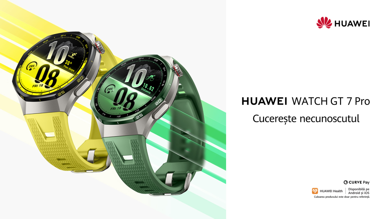 HUAWEI lansează în România seria Watch GT 7 cu monitorizarea sporturilor de iarnă