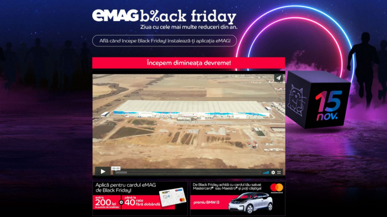 eMAG - Site-ul a fost deschis la ora 7.26 de Black Friday 2019