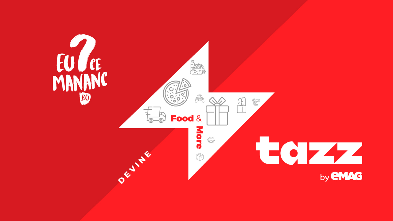 Rebranding EuCeMananc: devine Tazz by eMAG și livrează de la Mega și Sensiblu
