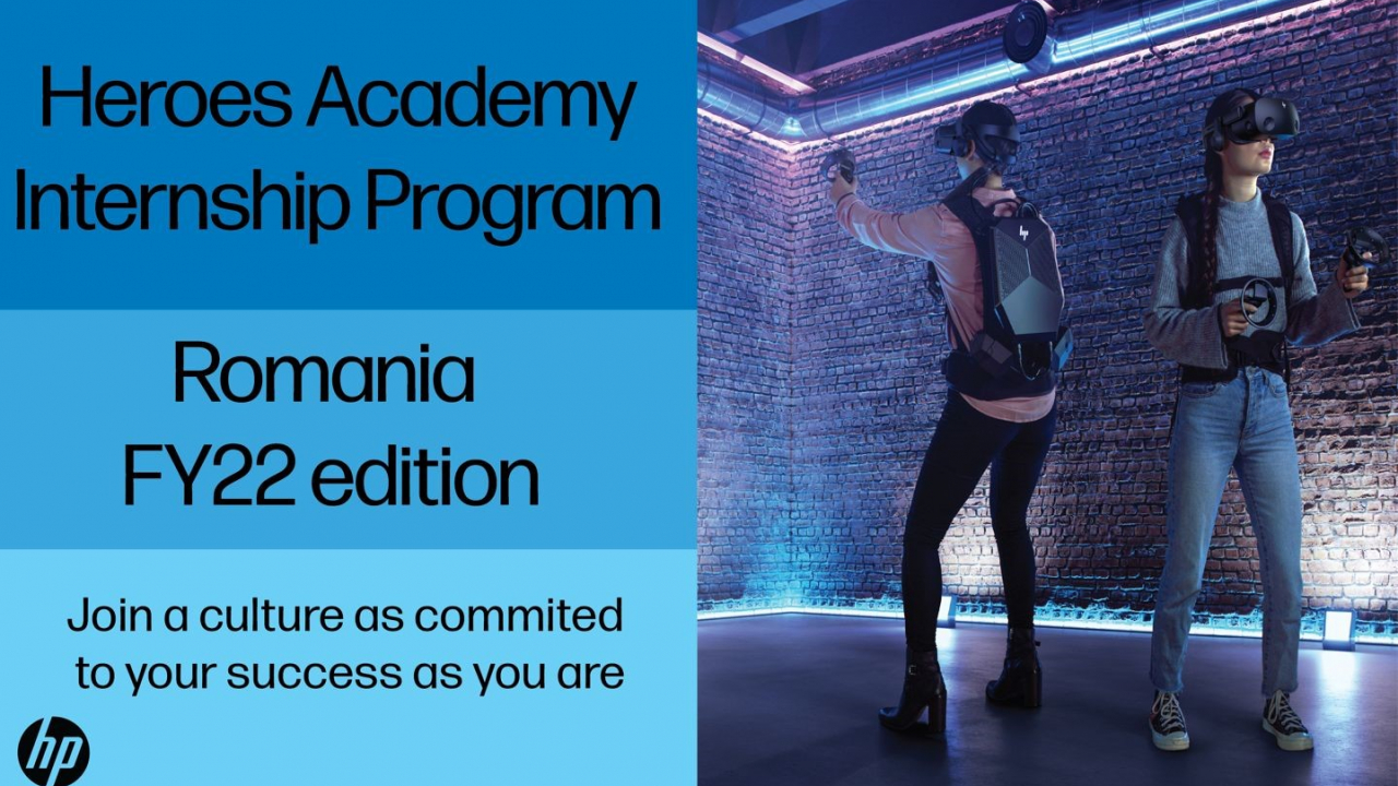 Înscrieri pentru HP Heroes Academy România, program plătit de internship al HP