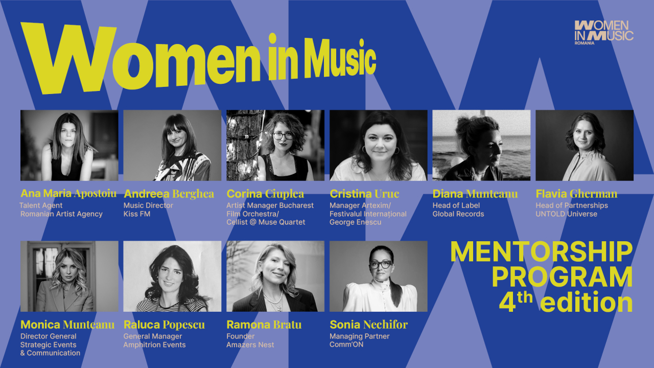 Women in Music Mentorship Program 2024: înscrieri deschise