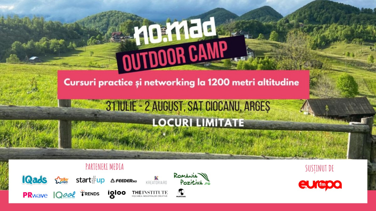 NO.MAD Outdoor Camp: cursuri practice și networking informal pentru freelanceri