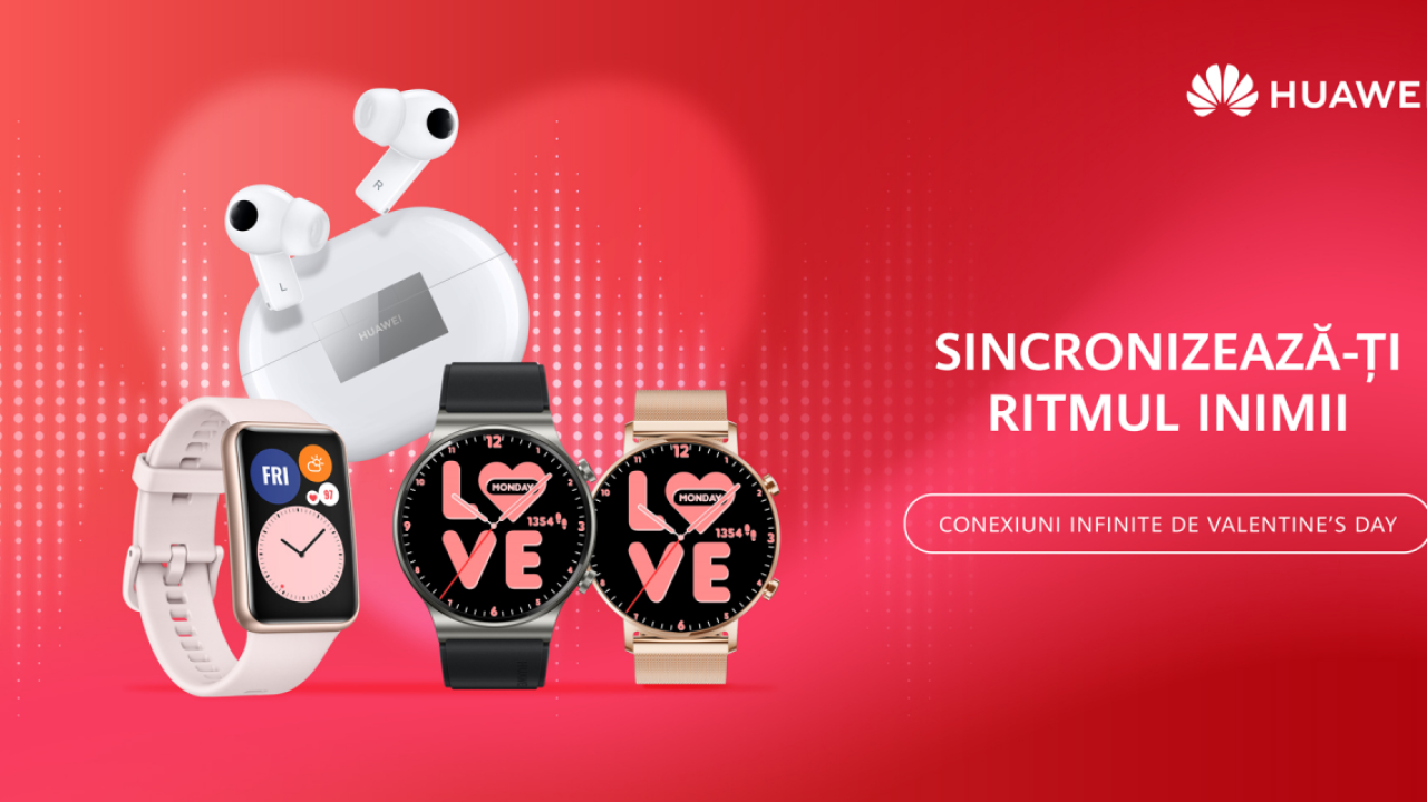 Cadouri de Valentine's Day: Ofertă specială la gadgeturile Huawei