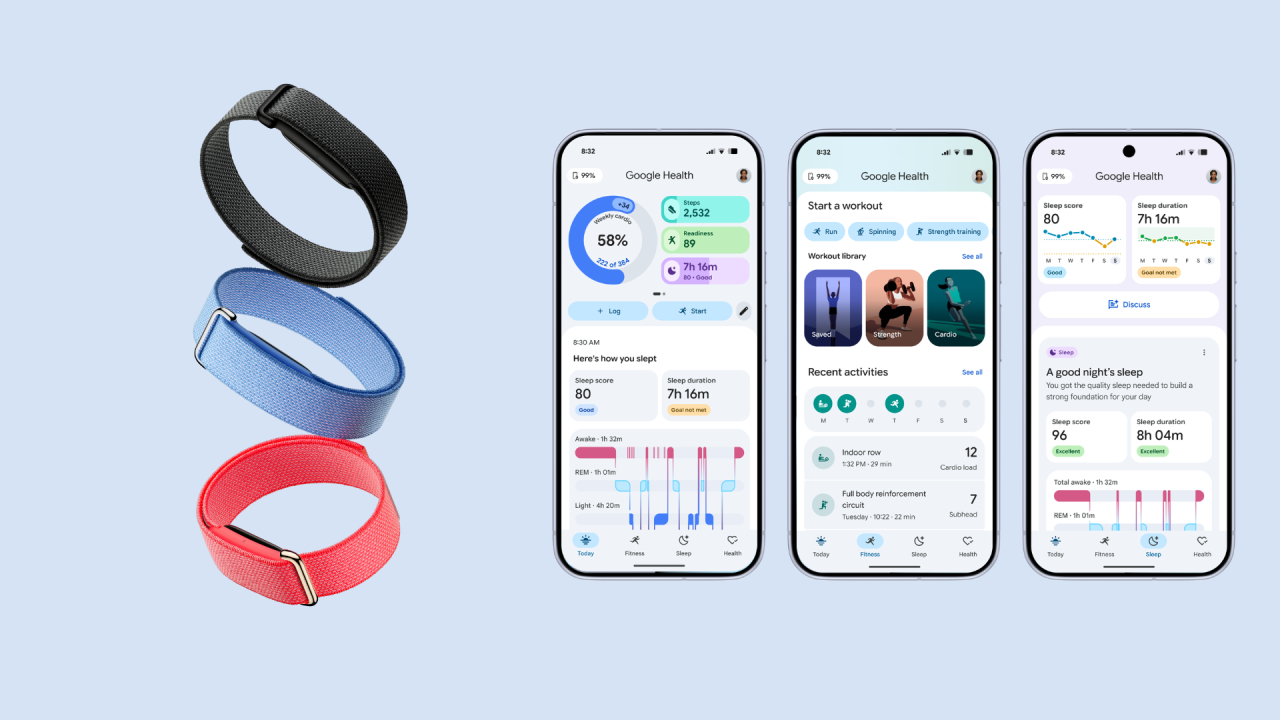 Google lansează Google Health, care înlocuiește Fitbit, și Fitbit Air, brățară fără ecran