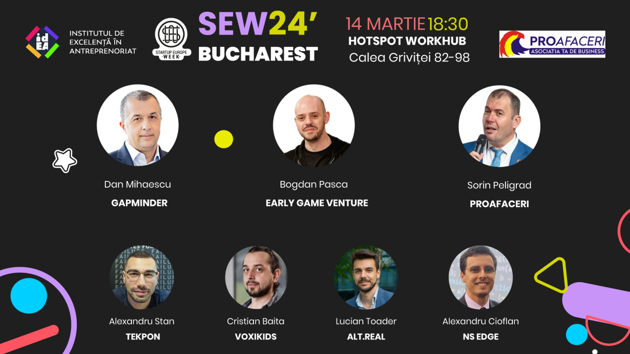 Startup Europe Week București: AMA cu reprezentanții fondurilor de investiții