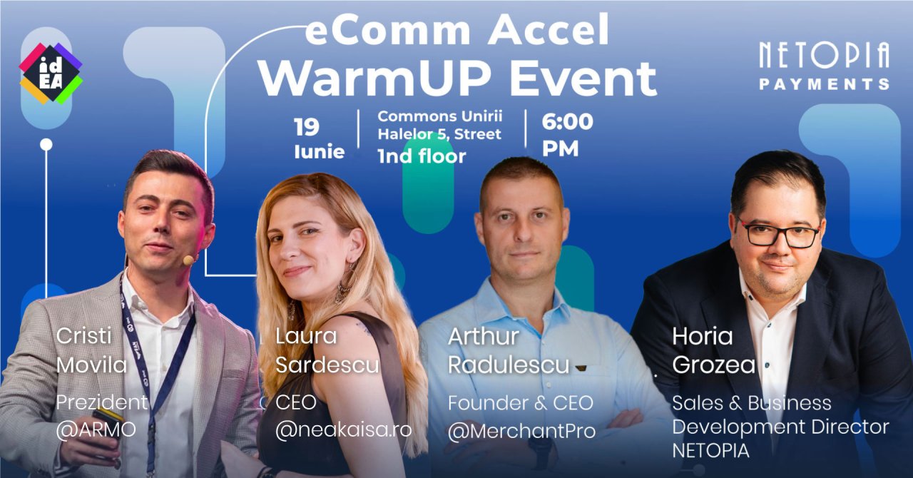 Evenimentul de lansare al programului eComm Accel pentru afaceri de ecommerce