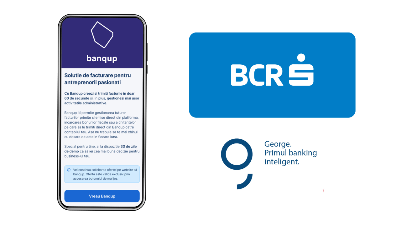 BCR, soluții de administrare a facturilor: aduce Banqup în George