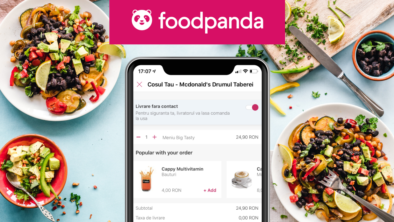 Coronavirus | foodpanda introduce livrarea fără contact
