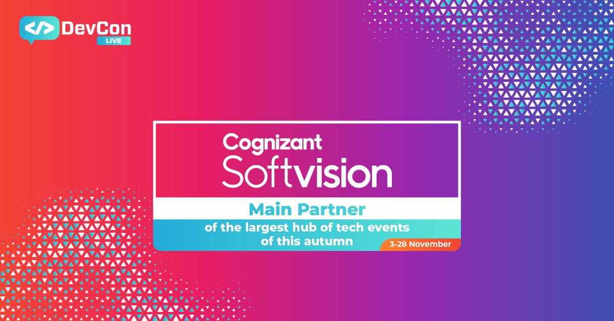 Cognizant Softvision - Main Partner la DevCon Live 2020