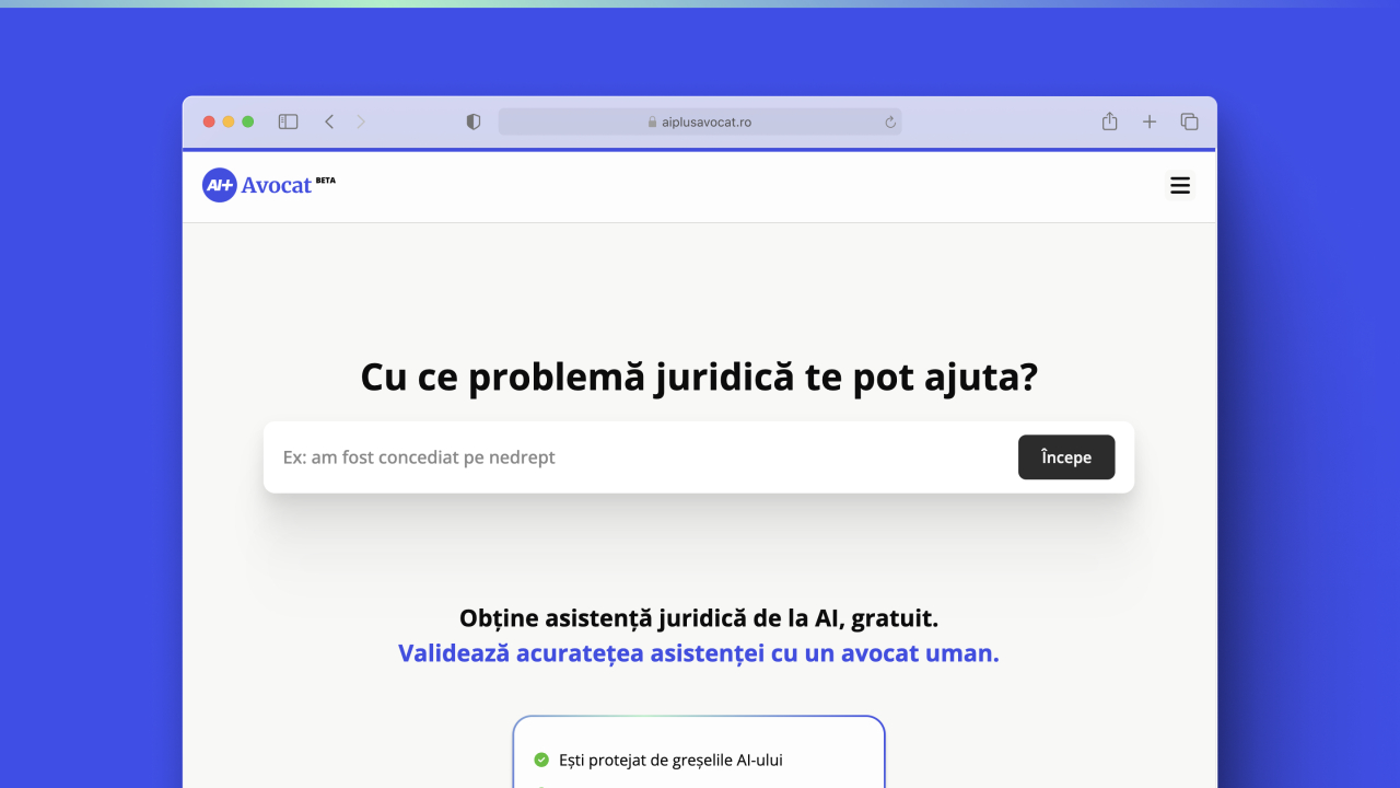AI-ul care se crede avocat: platforma care îți oferă asistență juridică