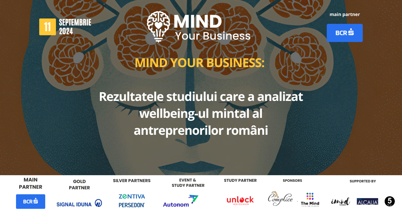 Descarcă studiul Mind your Business: wellbeing mintal al antreprenorilor români