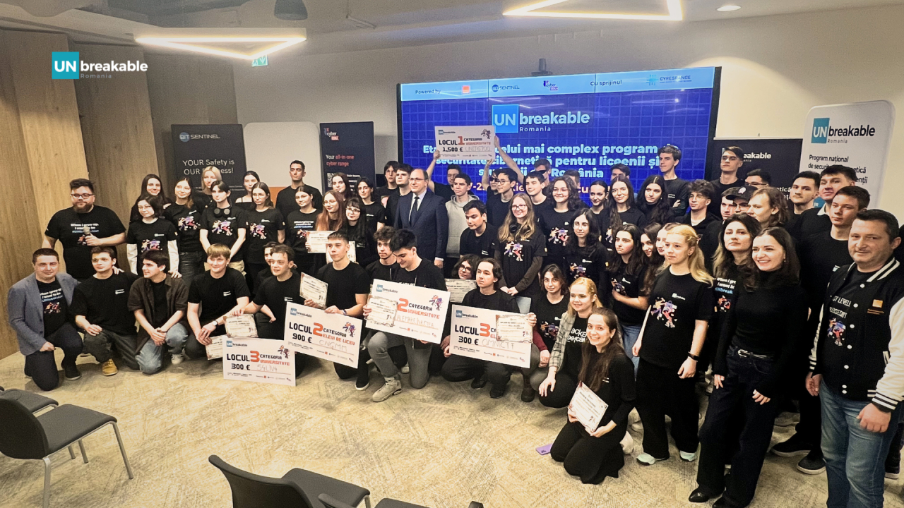 La finala UNbreakable România 2026 au participat 16 echipe formate din cei mai buni elevi și studenți din țară.