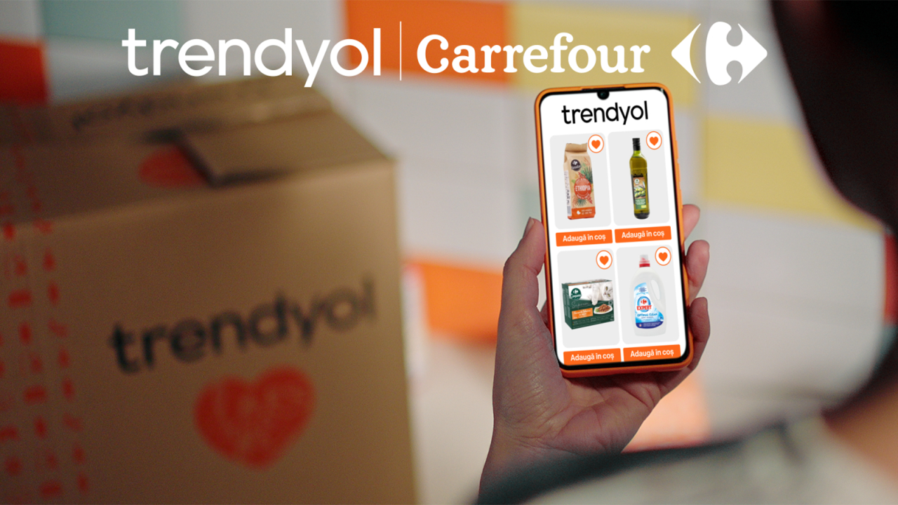 Intri pe Trendyol și cumperi și de la Carrefour. Cât durează până primești cumpărăturile