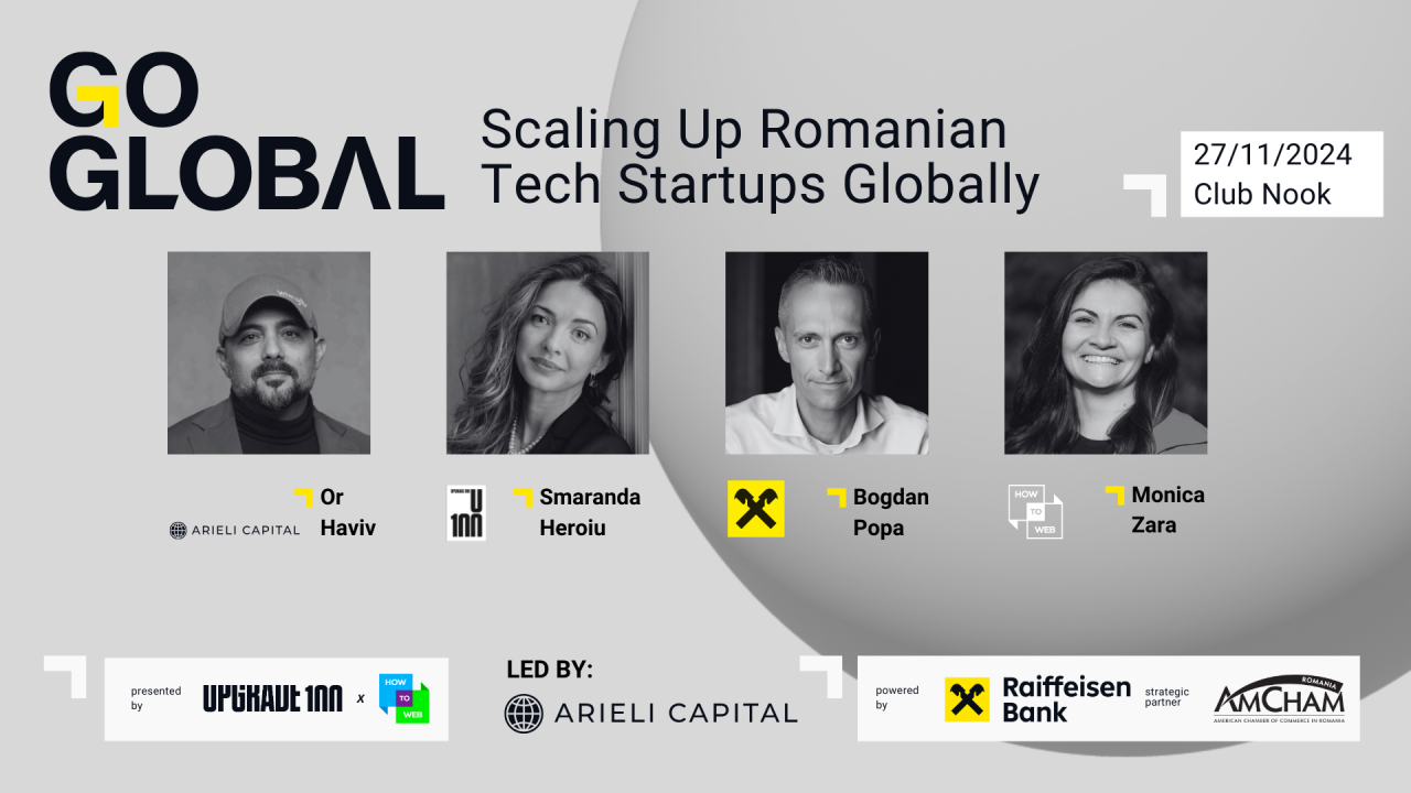 Meetup How to Web - eveniment GO GLOBAL pentru startup-urile românești