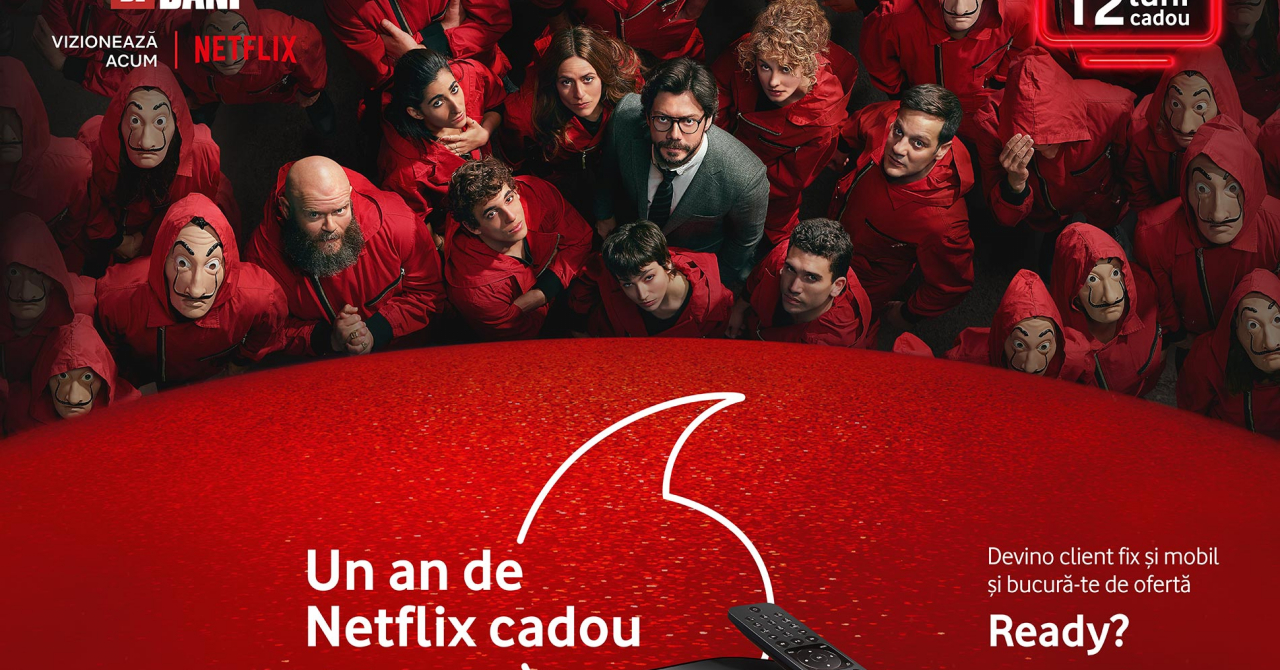 Un an de Netflix gratuit - cea mai nouă ofertă Vodafone