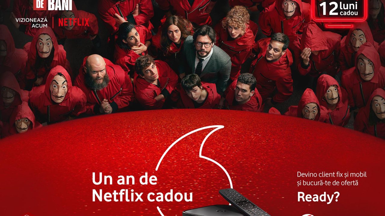 Un an de Netflix gratuit - cea mai nouă ofertă Vodafone