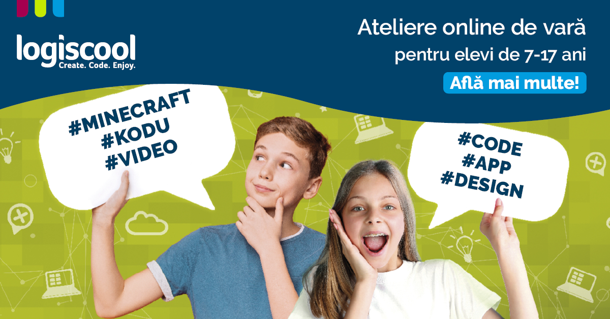 Cursuri de programare pentru copii: Atelierele Digitale Online de la Logiscool