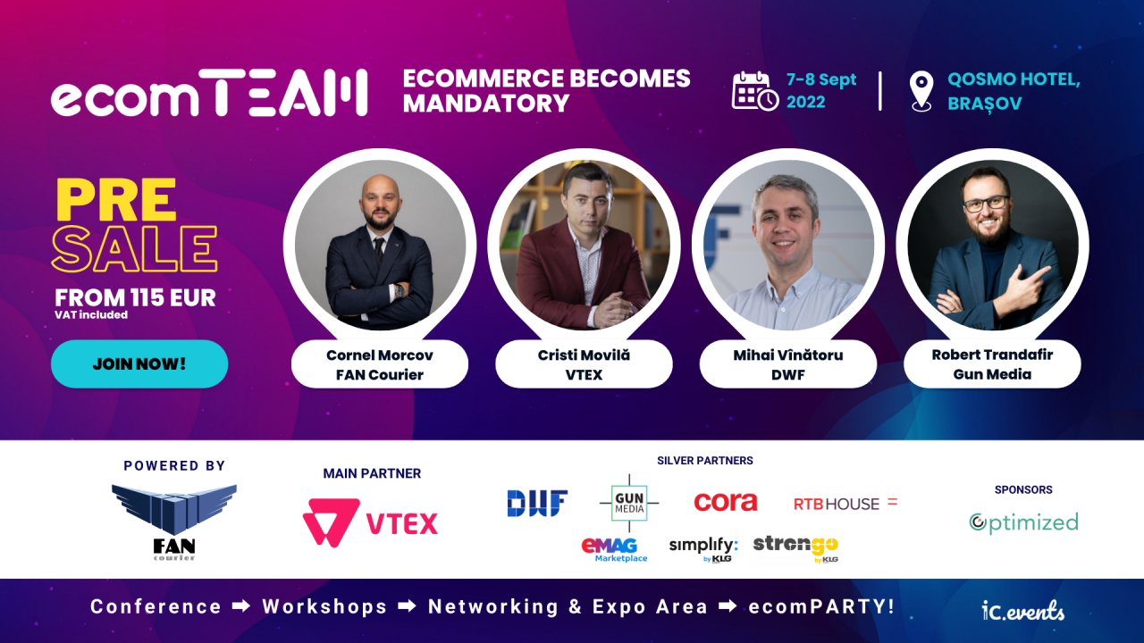 Tot ce trebuie să știi despre e-commerce și cum să vinzi mai bine: ecomTEAM 2022