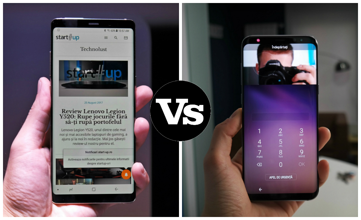 Samsung Galaxy Note 8 vs Galaxy S8+:  Diferențele și ce să alegi
