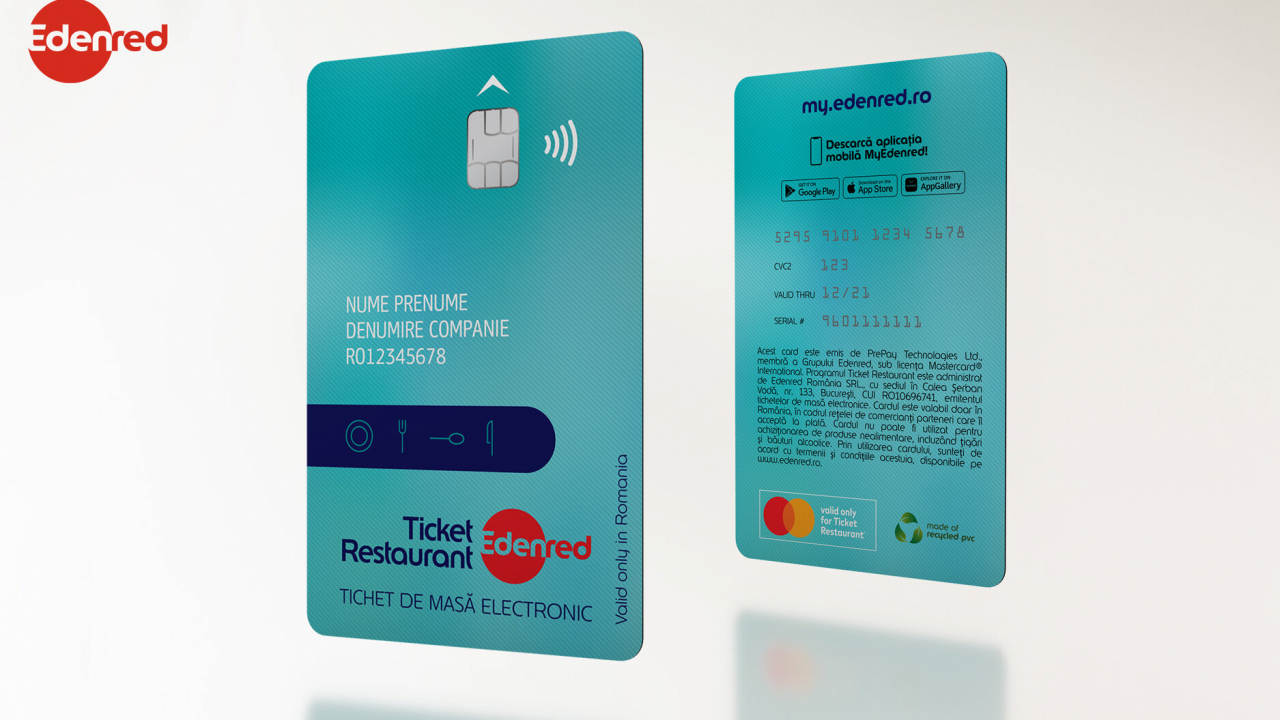 Beneficii și pentru oameni & mediu: Edenred România, carduri din PVC reciclat