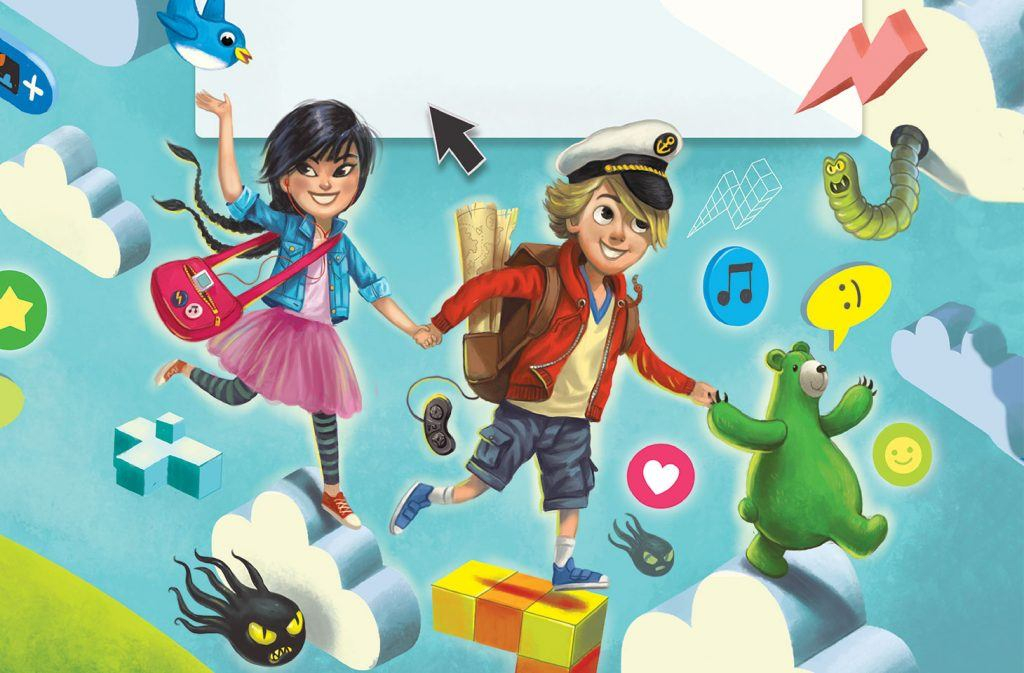 Kasper, sky și ursul cel verde îi învață pe copii despre internet