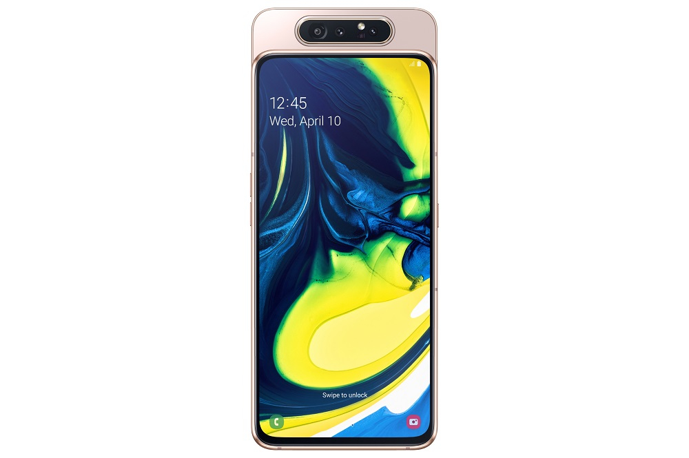 Samsung Galaxy A80 în România: cameră triplă rotativă pentru live-uri
