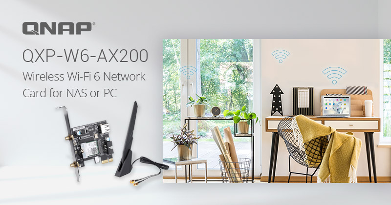 QNAP lansează placa de rețea QXP-W6-AX200 dual band Wi-Fi pentru NAS și PC