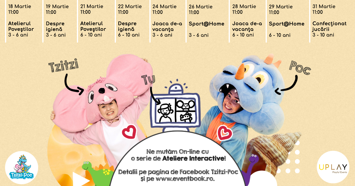 Coronavirus | Ajutor pentru părinți: ateliere pentru copii realizate online