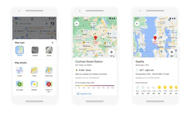 Google Maps îți spune care e calitatea aerului în orașele în care mergi