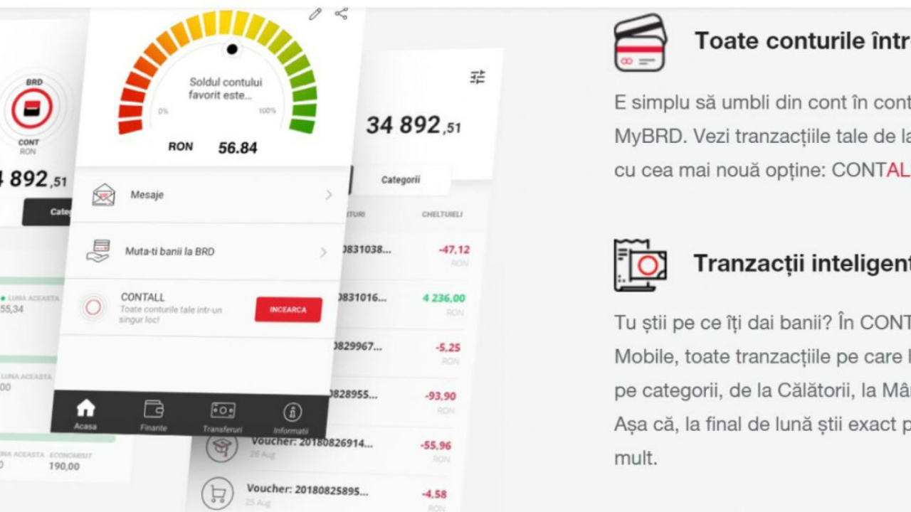 Top Up în aplicația BRD. Transfer în timp real de la alte bănci