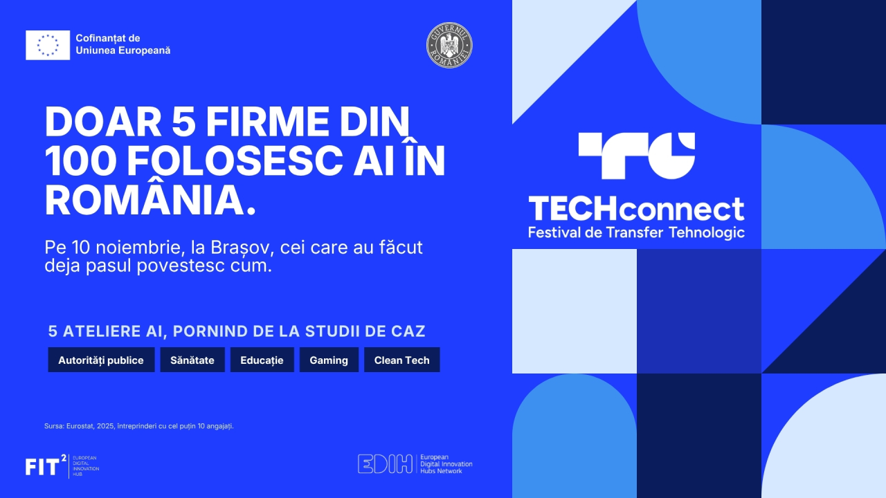 5 firme românești explică utilitatea AI-ului la conferința TECH CONNECT x AI