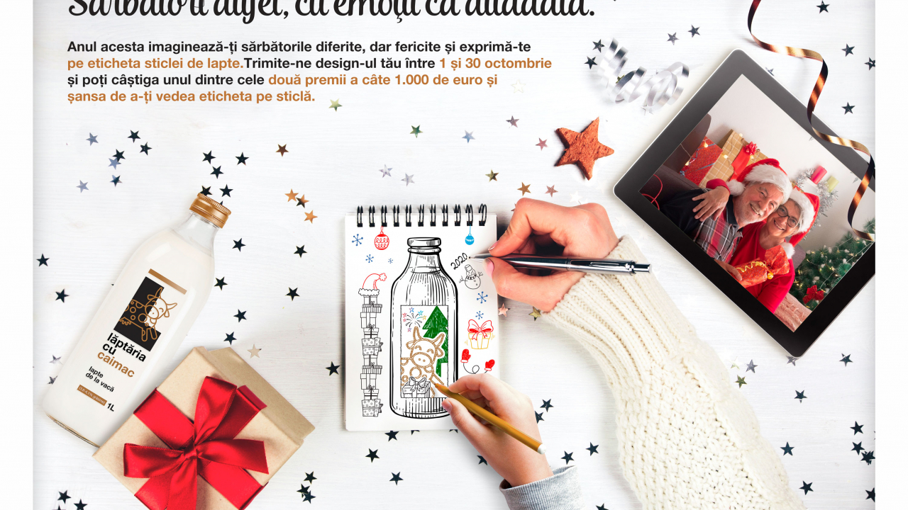 Lăptăria cu caimac: concurs cu premii pentru etichete speciale de Crăciun