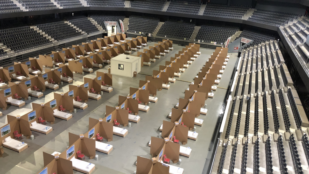 Auchan a finalizat amenajarea Unității de Suport Medical Cluj Sala Polivalentă