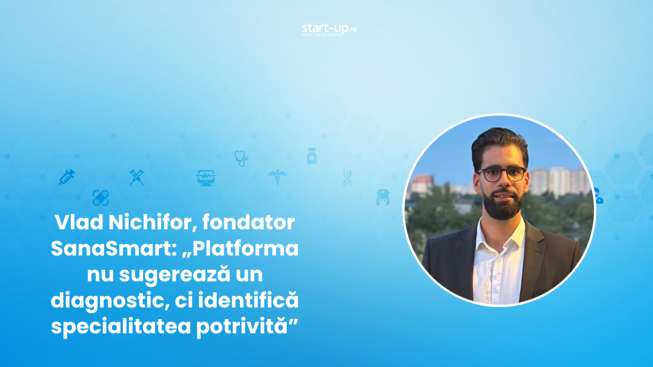 Vlad Nichifor, fondator SanaSmart: Obiectivul este să atragem cel puțin 50 de clinici în primul an.