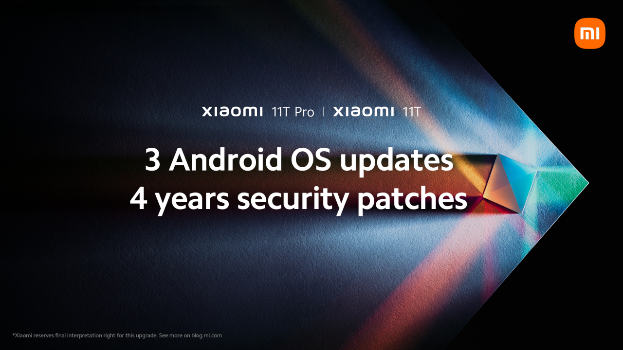 Xiaomi promite 3 upgrade-uri de sistem și 4 ani de update-uri de securitate pentru seria Xiaomi 11T