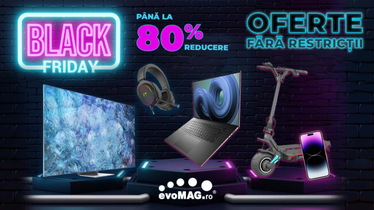 Black Friday 2022 la evoMAG: peste 165.000 de produse intră la reduceri