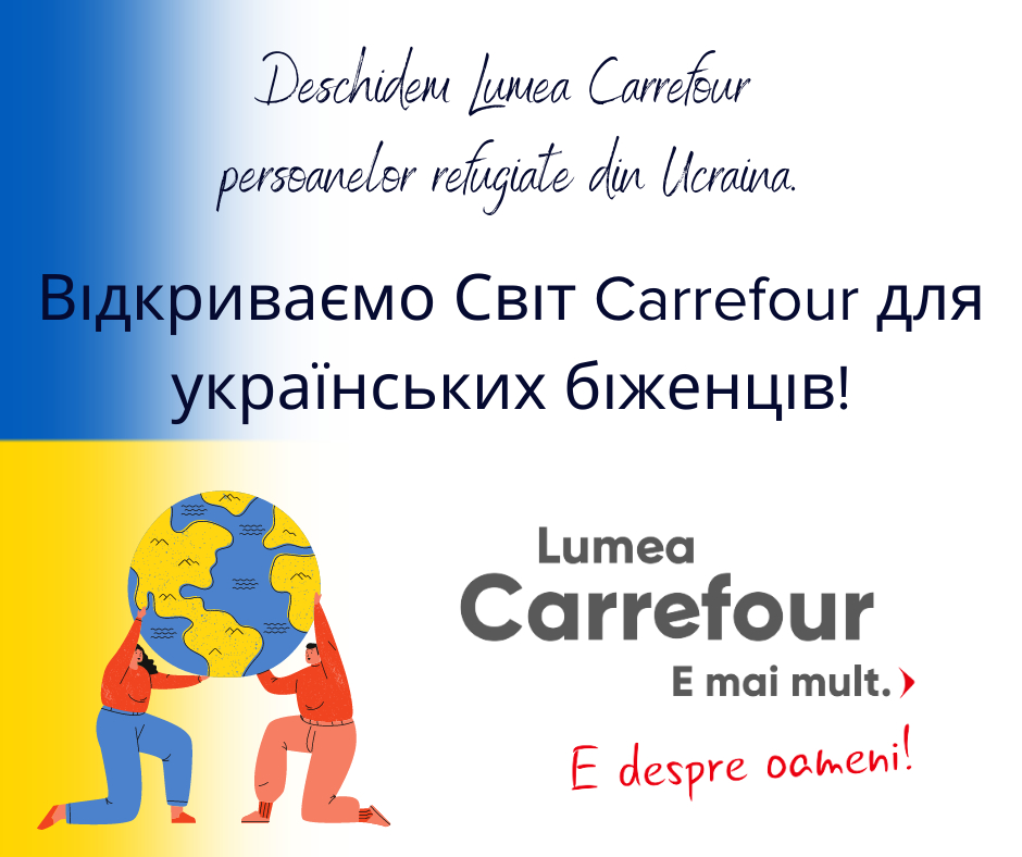 Joburi pentru ucraineni: Carrefour pune la dispoziție 200 de posturi deschise