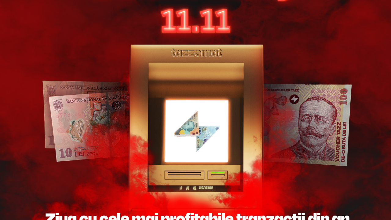 Black Friday 2022 Tazz: vouchere de 100 de lei la preț de 20-50 de lei