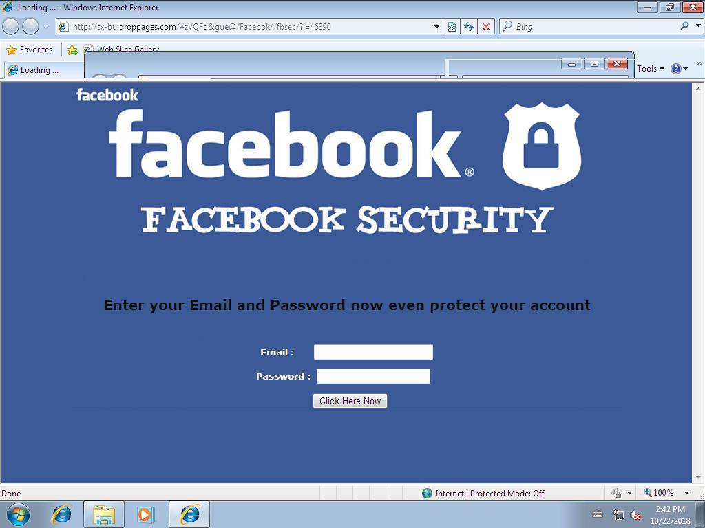 Campanie de phishing pe Facebook
