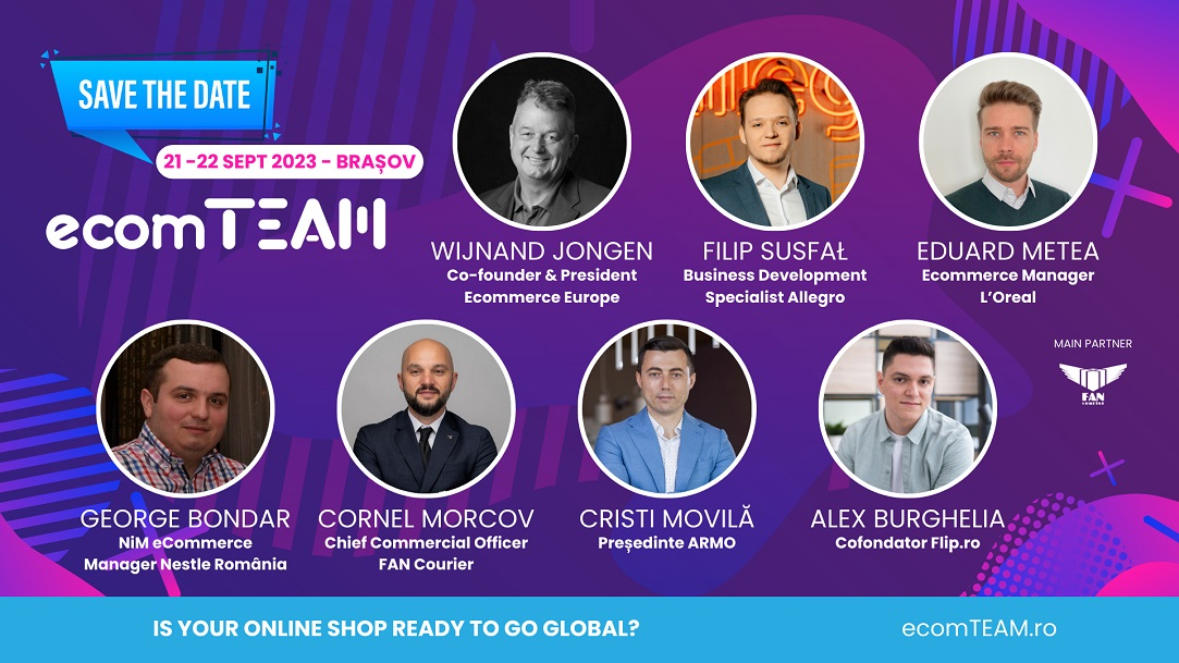 ecomTEAM 2023: Allegro, Ecommerce Europe și alți speakeri vin la eveniment
