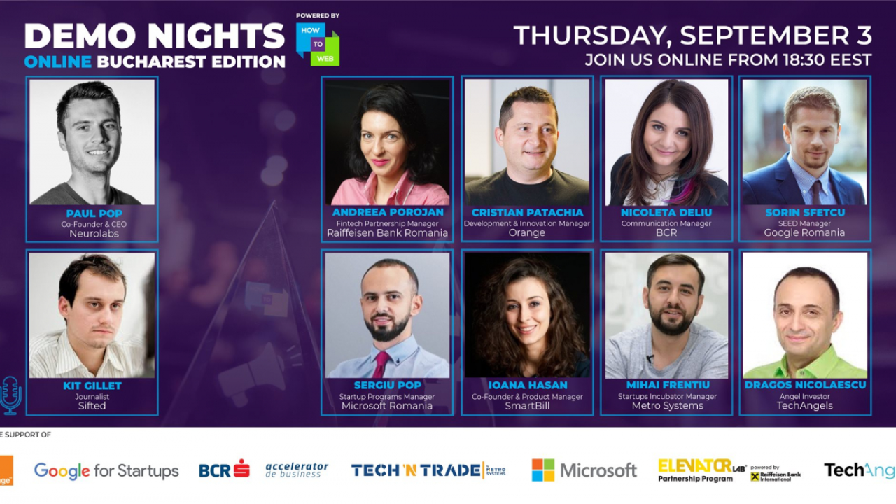 Demo Nights București: întâlniri online cu fondatori și investitori
