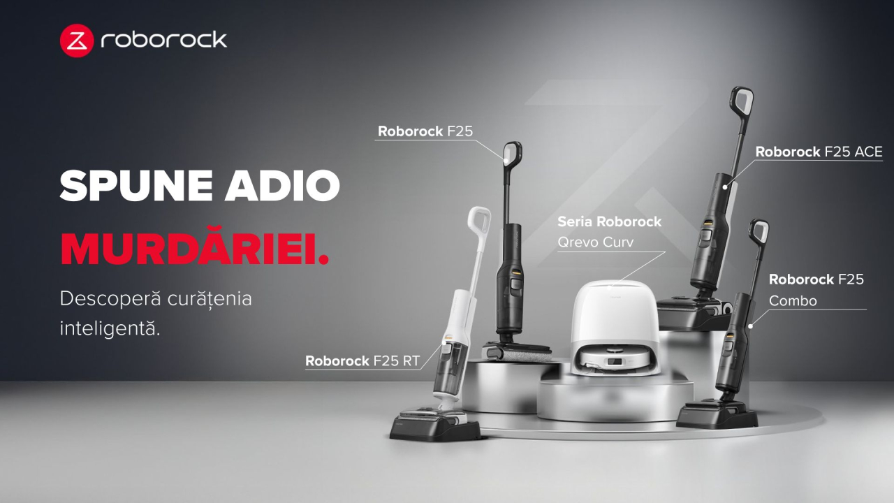 Roborock își extinde portofoliul de produse: seria F25 și un nou model Qrevo Curv