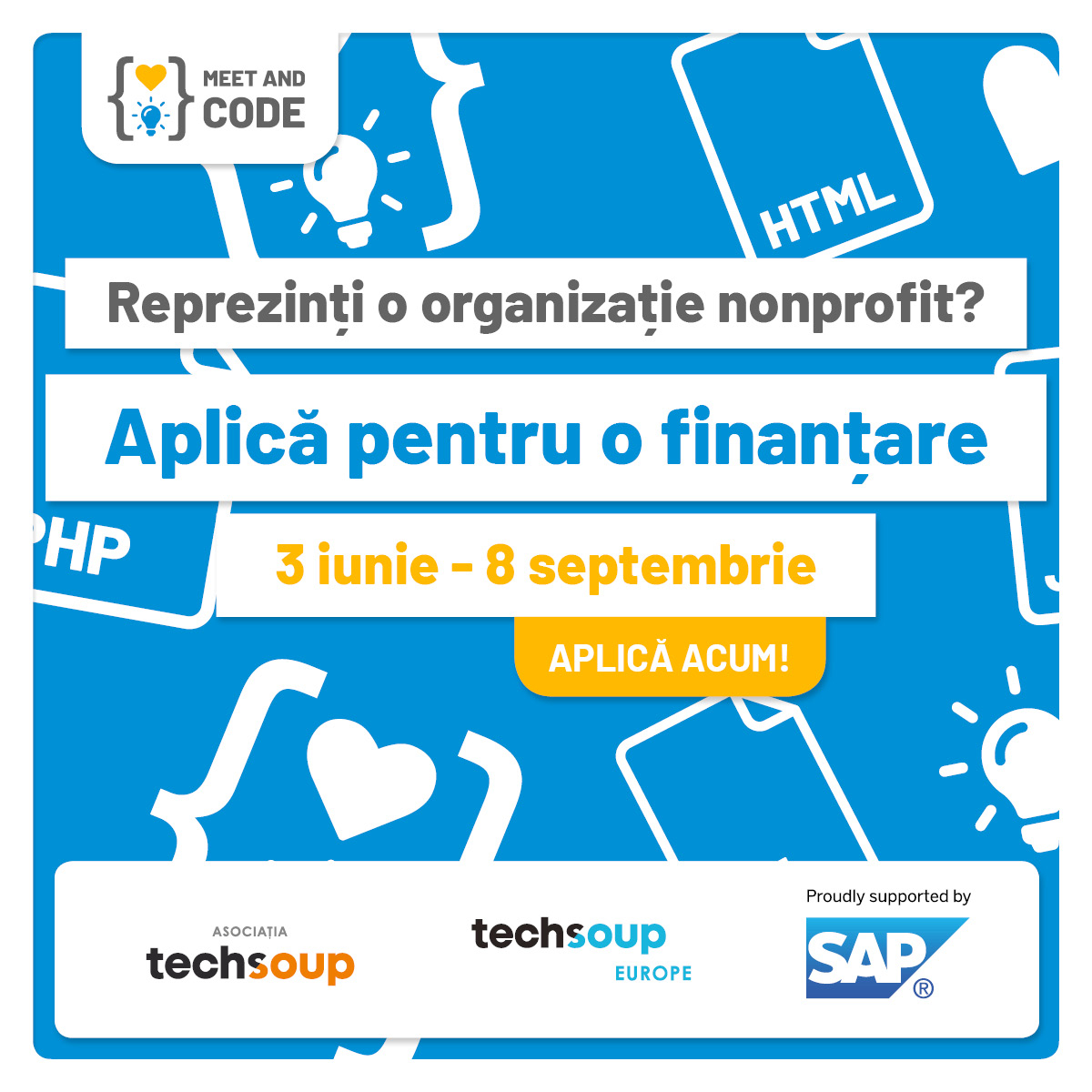 Meet and Code: 27.000 de euro pentru evenimente de programare și tech