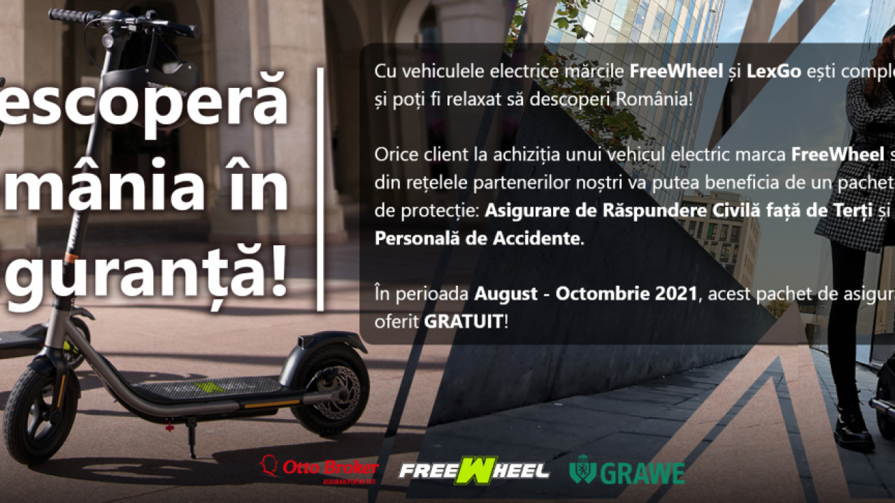 FreeWheel oferă asigurare gratuită pentru trotinete electrice și hoverboard-uri