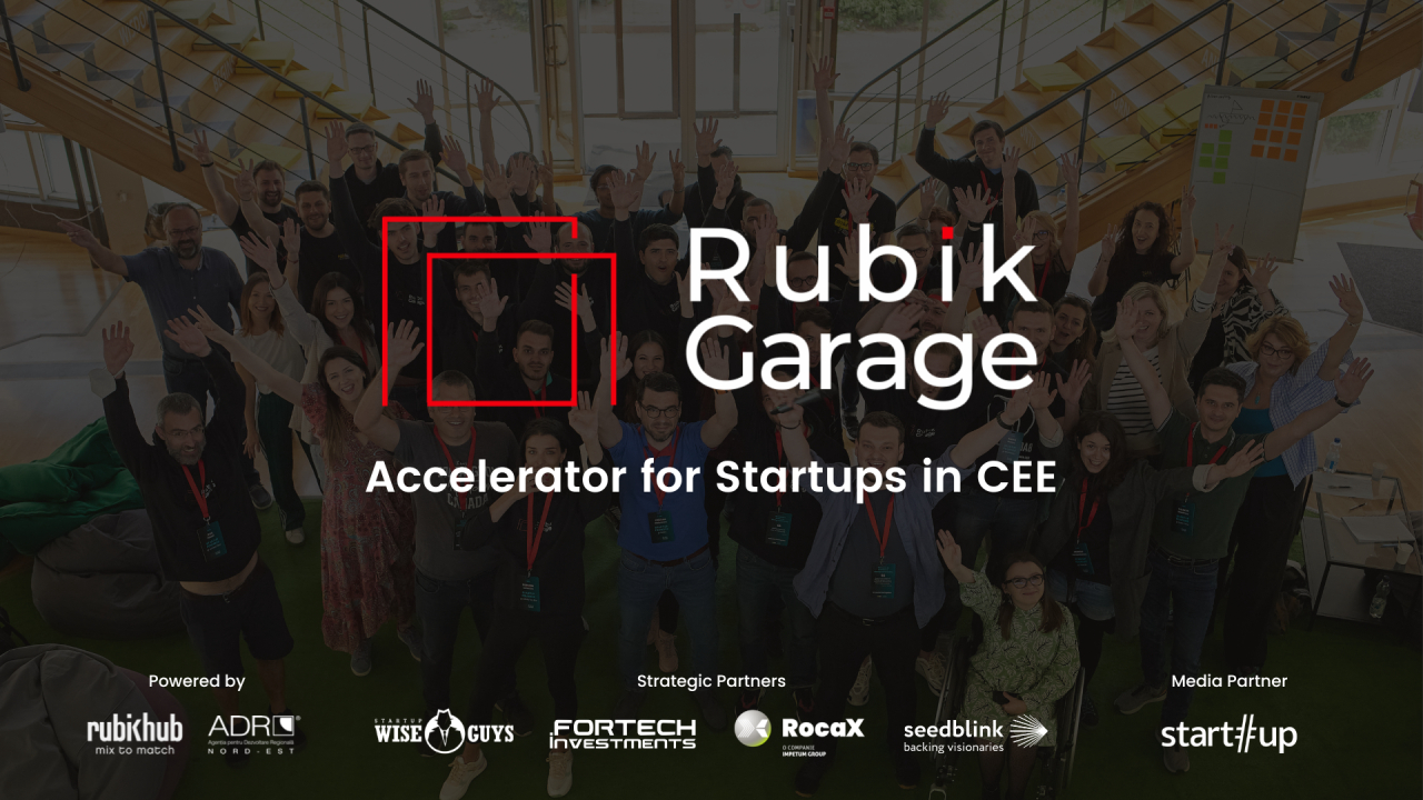 Înscrieri deschise pentru startup-uri early stage la Rubik Garage 2023