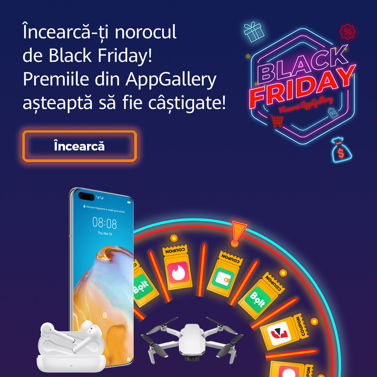 Black Friday în Huawei AppGallery: poți să ai 6 luni de Tinder Plus gratis