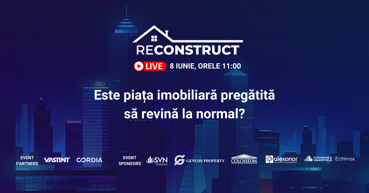 Vrei să afli cum se pregătește piața imobiliară pentru următoarea perioadă de normalitate? Urmărește pe 8 iunie reConstruct 2021