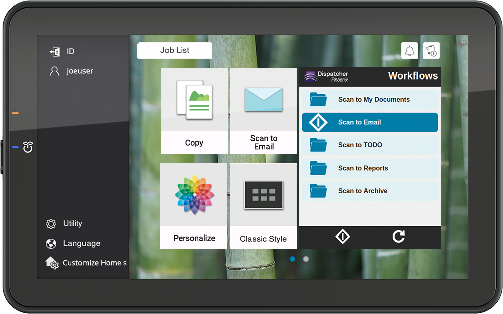 Konica Minolta îți personalizează interfața imprimantei. Experiență ca pe mobil
